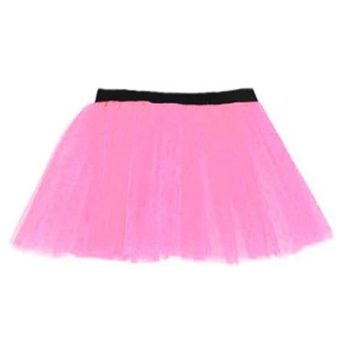 14" Neon 3 Layers of Net UV Flo Long Tutu Skirt For Hen Fancy Dress Party - Adult Size 6 to 26 - Image 11