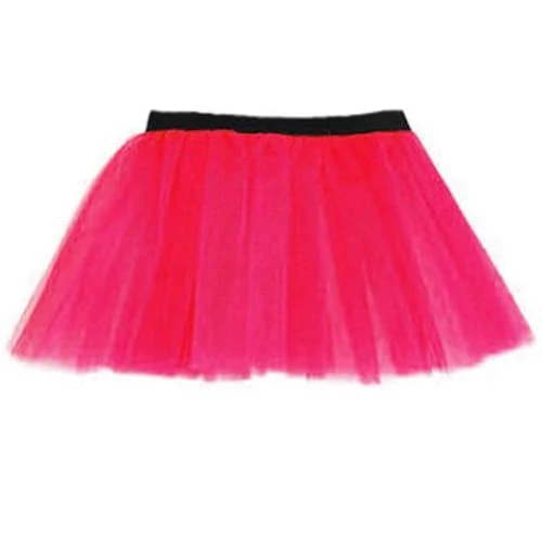 14" Neon 3 Layers of Net UV Flo Long Tutu Skirt For Hen Fancy Dress Party - Adult Size 6 to 26 - Image 4