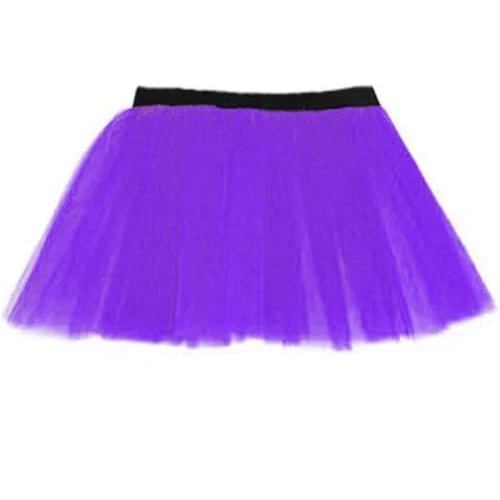 14" Neon 3 Layers of Net UV Flo Long Tutu Skirt For Hen Fancy Dress Party - Adult Size 6 to 26 - Image 7