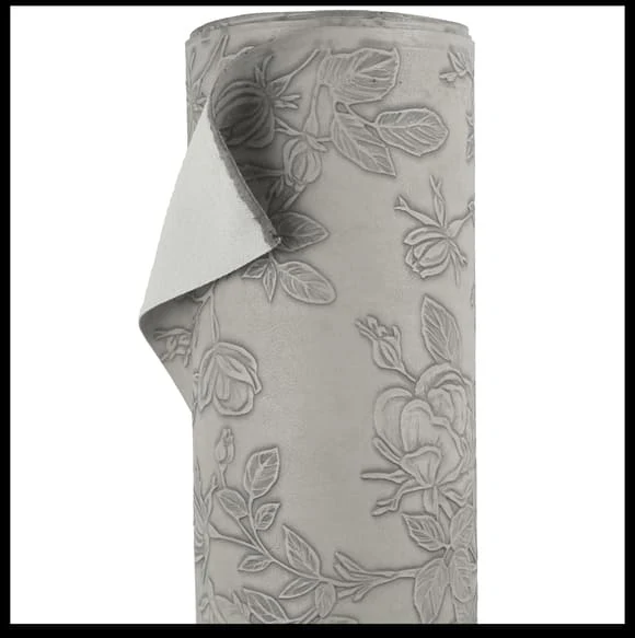 Floral Faux Leather Fabric Waterproof Leatherette Flower Material Car Seat Vinyl - 140cm Wide - Image 4