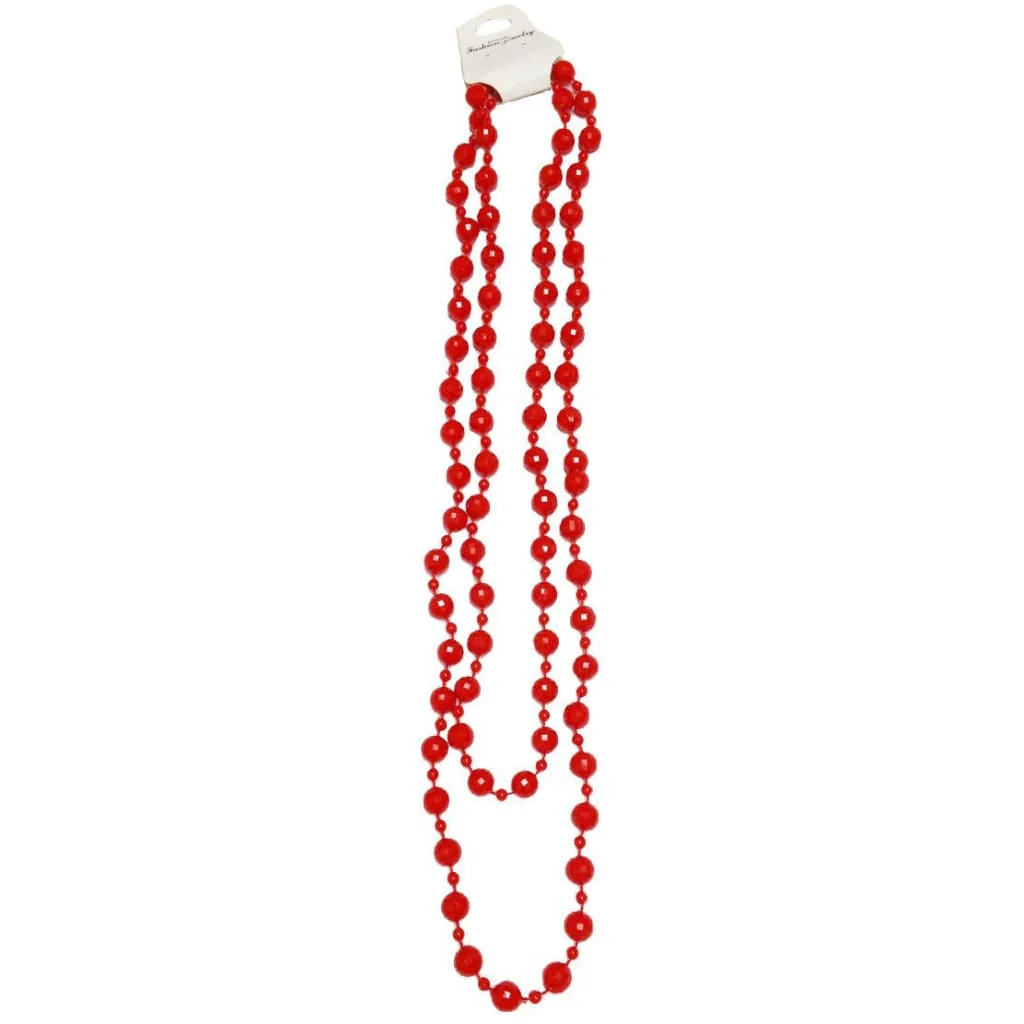 Neon UV Bright 48" Long Beads Beaded Necklaces For Tutu Fancy Dress Party Costumes - Image 4