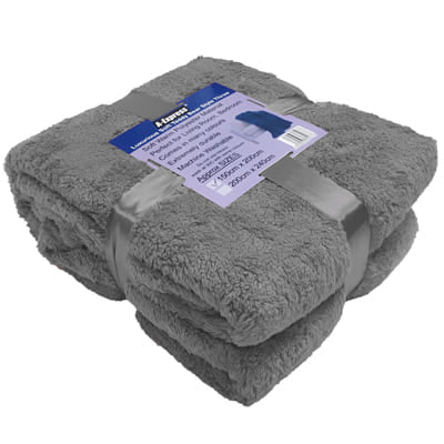 Teddy Blanket and Sherpa Throw Size 125cm x 150cm Ideal For Bed, Travel, Picnic & Pets - Image 4