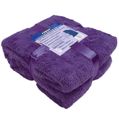 Teddy Blanket and Sherpa Throw Size 125cm x 150cm Ideal For Bed, Travel, Picnic & Pets - Image 7